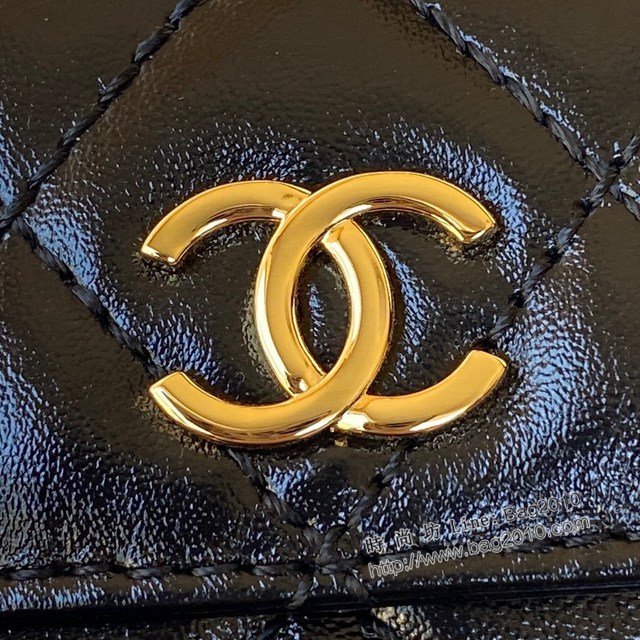 Chanel專櫃22k新品口袋盒子包 AS3017 香奈兒斜挎鏈條肩背包手拎化妝包 djc5359